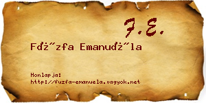 Füzfa Emanuéla névjegykártya